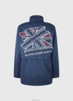 ⁦נשים 4N8XB127 Pepe Jeans אוקיינוס פארקה כותנה בהדפס יוניון ג'ק⁩ – תמונה ⁦5⁩