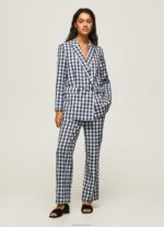 ⁦נשים 4N8XB136 Pepe Jeans רַב בלייזר מודפס עם צ'ק ג'ינג'י⁩ – תמונה ⁦2⁩