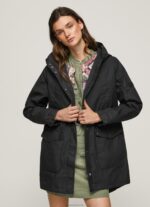 ⁦נשים 4N8XB139 Pepe Jeans שָׁחוֹר פארקה עם ז'קט פנימי⁩ – תמונה ⁦2⁩
