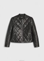 ⁦נשים 4N8XB140 Pepe Jeans שָׁחוֹר מעיל עור בעיצוב יהלום⁩ – תמונה ⁦5⁩