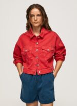 ⁦נשים 4N8XB141 Pepe Jeans סטודיו אדום ז'קט ג'ינס בכושר רגיל⁩ – תמונה ⁦2⁩