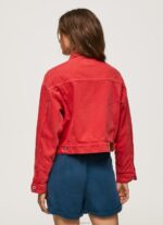 ⁦נשים 4N8XB141 Pepe Jeans סטודיו אדום ז'קט ג'ינס בכושר רגיל⁩ – תמונה ⁦4⁩