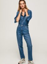 ⁦נשים 4N8XB147 Pepe Jeans דֵנִים סרבל ג'ינס ארוך מכותנה⁩ – תמונה ⁦2⁩