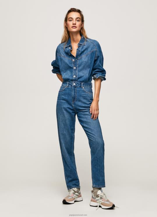 d7a0d7a9d799d79d_4n8xb147_pepe_jeans_d793d6b5d7a0d6b4d799d79d_d7a1d7a8d791d79c_d792d799d7a0d7a1_d790d7a8d795d79a_d79ed79bd795d7a.jpg נשים 4N8XB147 Pepe Jeans דֵנִים סרבל ג'ינס ארוך מכותנה – תמונה 1