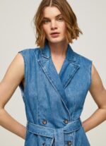 ⁦נשים 4N8XB154 Pepe Jeans דֵנִים שמלת ג'ינס קצרה של כרמן⁩ – תמונה ⁦3⁩