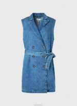 ⁦נשים 4N8XB154 Pepe Jeans דֵנִים שמלת ג'ינס קצרה של כרמן⁩ – תמונה ⁦5⁩