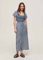 ⁦נשים 4N8XB185 Pepe Jeans רַב סרבל עם הדפס משובץ ארוך⁩ – תמונה ⁦2⁩
