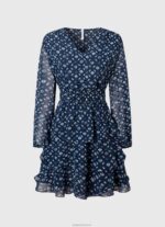 ⁦נשים 4N8XB198 Pepe Jeans רַב שמלת מיני מודפסת של איירה⁩ – תמונה ⁦5⁩