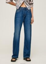 ⁦נשים 4N8XB1 Pepe Jeans דֵנִים ג'ינס בגזרה גבוהה של רובין בהתאמה רגילה⁩ – תמונה ⁦3⁩