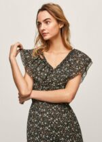 ⁦נשים 4N8XB214 Pepe Jeans רַב שמלת שיפון פרחונית⁩ – תמונה ⁦3⁩