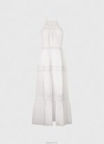 ⁦נשים 4N8XB219 Pepe Jeans לבן שמלה עם פרטים רקומים⁩ – תמונה ⁦5⁩