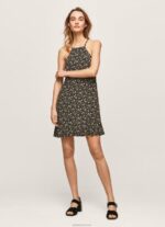⁦נשים 4N8XB222 Pepe Jeans רַב שמלה פרחונית זורמת⁩ – תמונה ⁦2⁩