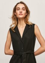 ⁦נשים 4N8XB224 Pepe Jeans שָׁחוֹר שמלת צווארון דש⁩ – תמונה ⁦3⁩