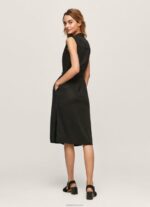 ⁦נשים 4N8XB224 Pepe Jeans שָׁחוֹר שמלת צווארון דש⁩ – תמונה ⁦4⁩
