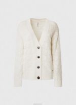 ⁦נשים 4N8XB230 Pepe Jeans מוּס קרדיגן פתוח עם צווארון V⁩ – תמונה ⁦5⁩