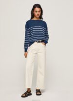 ⁦נשים 4N8XB237 Pepe Jeans אוקיינוס ג'רסי כותנה בהדפס פסים⁩ – תמונה ⁦2⁩