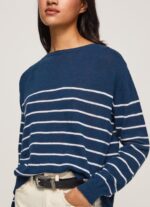 ⁦נשים 4N8XB237 Pepe Jeans אוקיינוס ג'רסי כותנה בהדפס פסים⁩ – תמונה ⁦3⁩