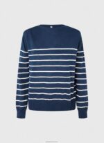 ⁦נשים 4N8XB237 Pepe Jeans אוקיינוס ג'רסי כותנה בהדפס פסים⁩ – תמונה ⁦5⁩