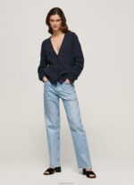 ⁦נשים 4N8XB239 Pepe Jeans dulwich קרדיגן פתוח עם צווארון V⁩ – תמונה ⁦2⁩