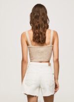 ⁦נשים 4N8XB242 Pepe Jeans לְהַברִיק רצועות סרוגות למעלה⁩ – תמונה ⁦4⁩