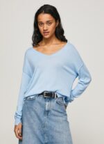 נשים 4N8XB249 Pepe Jeans מִפרָץ ג'רסי בגזרה רגועה בקו צוואר V