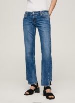 ⁦נשים 4N8XB24 Pepe Jeans דֵנִים ג'ינס ישר בגזרה נמוכה של אלכס⁩ – תמונה ⁦2⁩
