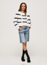 ⁦נשים 4N8XB252 Pepe Jeans מוּס קרדיגן פתוח בדוגמת פסים⁩ – תמונה ⁦2⁩
