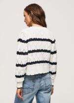 ⁦נשים 4N8XB252 Pepe Jeans מוּס קרדיגן פתוח בדוגמת פסים⁩ – תמונה ⁦5⁩