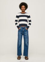 ⁦נשים 4N8XB255 Pepe Jeans dulwich ג'רסי כותנה בהדפס פסים⁩ – תמונה ⁦2⁩
