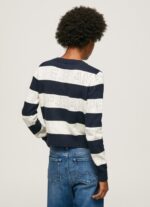 ⁦נשים 4N8XB255 Pepe Jeans dulwich ג'רסי כותנה בהדפס פסים⁩ – תמונה ⁦4⁩