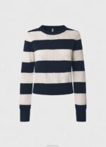 ⁦נשים 4N8XB255 Pepe Jeans dulwich ג'רסי כותנה בהדפס פסים⁩ – תמונה ⁦5⁩