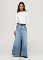 ⁦נשים 4N8XB260 Pepe Jeans לבן ג'רסי כותנה עם פרטים פתוחים⁩ – תמונה ⁦2⁩