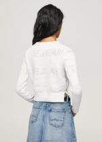 ⁦נשים 4N8XB260 Pepe Jeans לבן ג'רסי כותנה עם פרטים פתוחים⁩ – תמונה ⁦4⁩