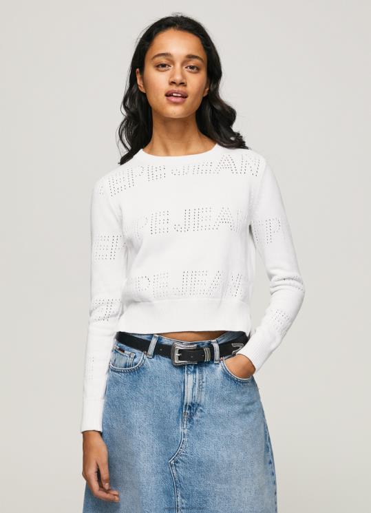 d7a0d7a9d799d79d_4n8xb260_pepe_jeans_d79cd791d79f_d792d7a8d7a1d799_d79bd795d7aad7a0d794_d7a2d79d_d7a4d7a8d798d799d79d_d7a4d7aad7.jpg נשים 4N8XB260 Pepe Jeans לבן ג'רסי כותנה עם פרטים פתוחים – תמונה 1