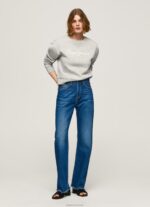 ⁦נשים 4N8XB267 Pepe Jeans חוואר אפור מגשר מודפס לוגו⁩ – תמונה ⁦2⁩