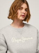 ⁦נשים 4N8XB267 Pepe Jeans חוואר אפור מגשר מודפס לוגו⁩ – תמונה ⁦3⁩