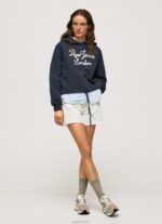 ⁦נשים 4N8XB268 Pepe Jeans dulwich מגשר כותנה לוגו רקום⁩ – תמונה ⁦2⁩