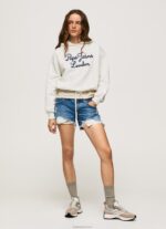 ⁦נשים 4N8XB269 Pepe Jeans מוּס מגשר כותנה לוגו רקום⁩ – תמונה ⁦2⁩
