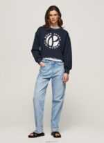 ⁦נשים 4N8XB279 Pepe Jeans dulwich מגשר כותנה לוגו עגול⁩ – תמונה ⁦2⁩