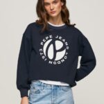 נשים 4N8XB279 Pepe Jeans dulwich מגשר כותנה לוגו עגול