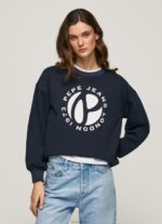 נשים 4N8XB279 Pepe Jeans dulwich מגשר כותנה לוגו עגול
