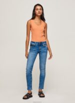 נשים 4N8XB27 Pepe Jeans דֵנִים ג'ינס רגיל בכושר חדש ברוק מידריס