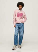 ⁦נשים 4N8XB285 Pepe Jeans ורוד מעונן מגשר לוגו כותנה⁩ – תמונה ⁦2⁩