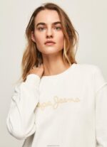 ⁦נשים 4N8XB286 Pepe Jeans לבן מגשר מודפס לוגו⁩ – תמונה ⁦3⁩