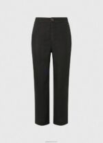 ⁦נשים 4N8XB291 Pepe Jeans שָׁחוֹר מכנס ישר מבד זורם⁩ – תמונה ⁦5⁩