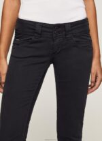 ⁦נשים 4N8XB298 Pepe Jeans שָׁחוֹר ג'ינס ונוס ונוס בהתאמה ישרה עם מותניים נמוכים⁩ – תמונה ⁦3⁩