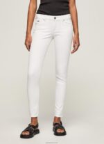 ⁦נשים 4N8XB299 Pepe Jeans לבן מכנסי סקיני קלאסיים⁩ – תמונה ⁦2⁩