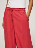 ⁦נשים 4N8XB303 Pepe Jeans סטודיו אדום מכנס רחב שקית נייר⁩ – תמונה ⁦3⁩