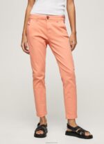 ⁦נשים 4N8XB308 Pepe Jeans אפרסק מכנסי צ'ינו רגילים של maura⁩ – תמונה ⁦2⁩