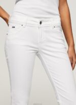 ⁦נשים 4N8XB310 Pepe Jeans לבן מכנסיים דקים מתרחבים⁩ – תמונה ⁦3⁩